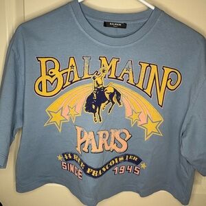 Balmain Women Tee with Colorful Graphic